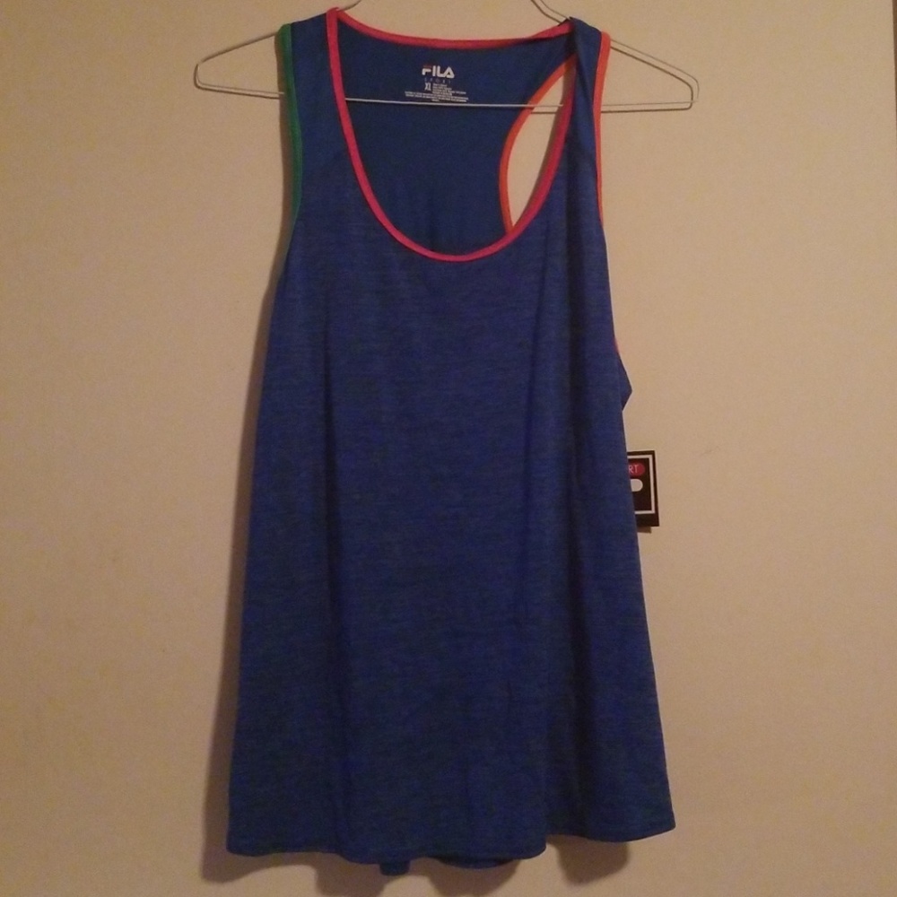 Blue razorback tank